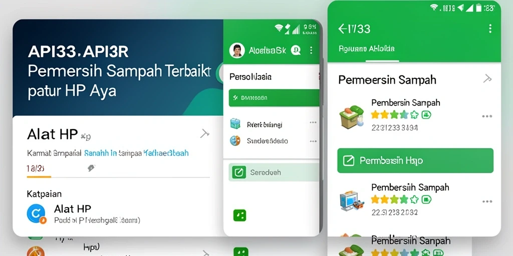 Antarmuka utama API33 yang bersih dan sederhana untuk pembersihan sampah.