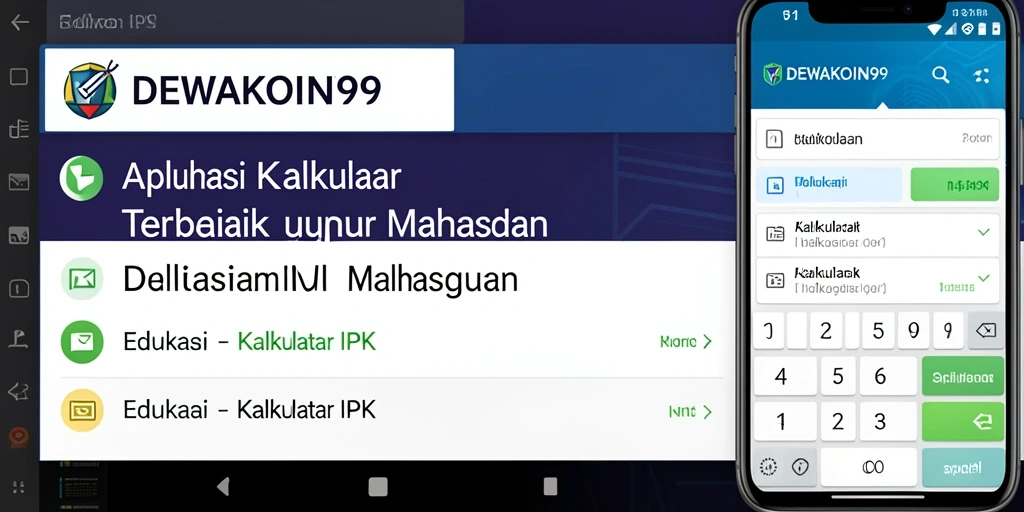 Antarmuka DEWAKOIN99 yang intuitif untuk Kalkulator IPK.