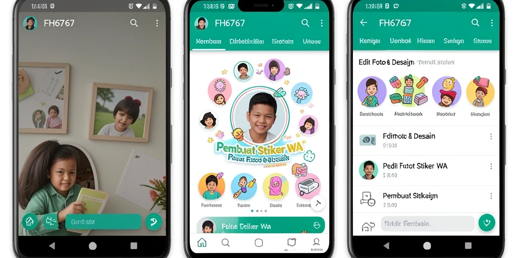 Antarmuka pengguna FH6767 untuk pembuatan stiker WA.