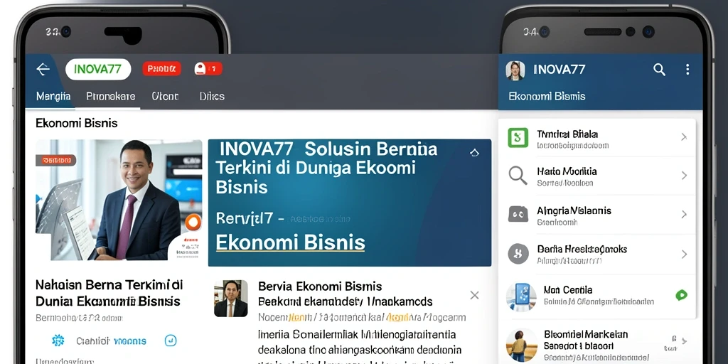 Tampilan antarmuka aplikasi INOVA77 yang informatif dan intuitif.