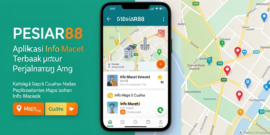Antarmuka PESIAR88 menampilkan informasi lalu lintas secara jelas dan informatif.