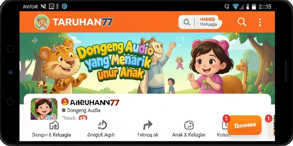 Antarmuka TARUHAN77 yang menarik dengan berbagai kategori dongeng audio.
