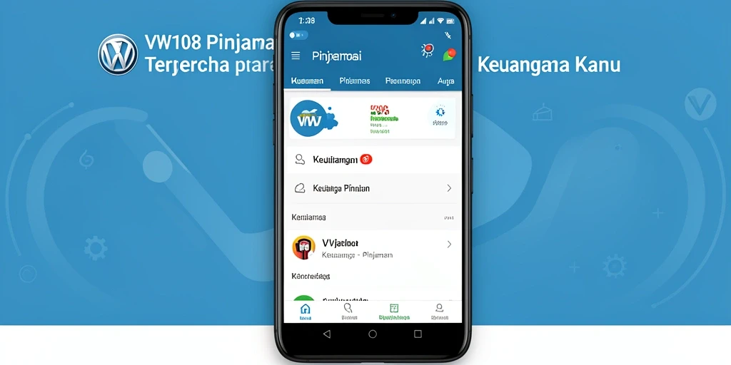 Antarmuka pengguna VW108 yang sederhana dan mudah digunakan untuk pengajuan pinjaman.