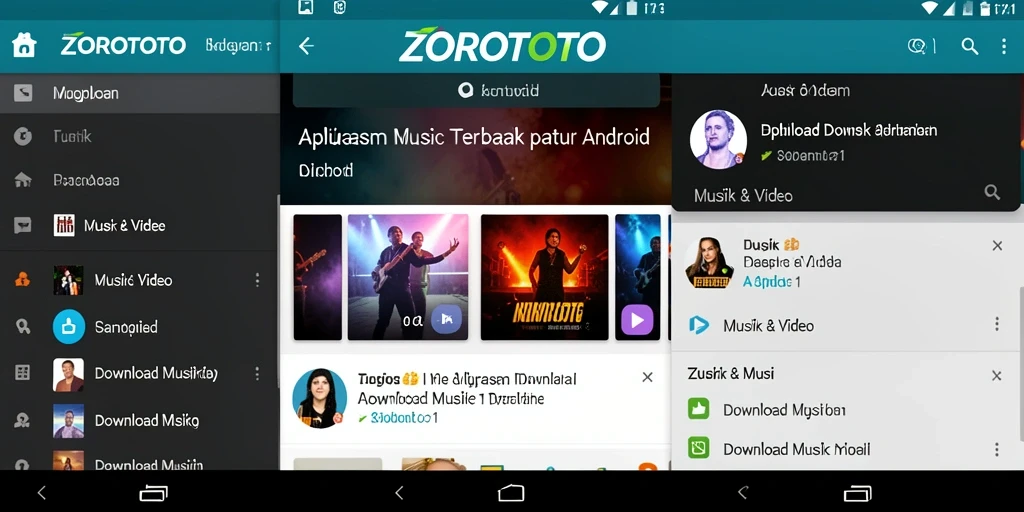 Antarmuka ZOROTOTO yang sederhana dan efisien untuk Download Musik.